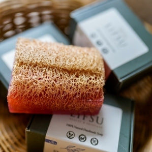 Granatapfel Seife mit Luffa 130g