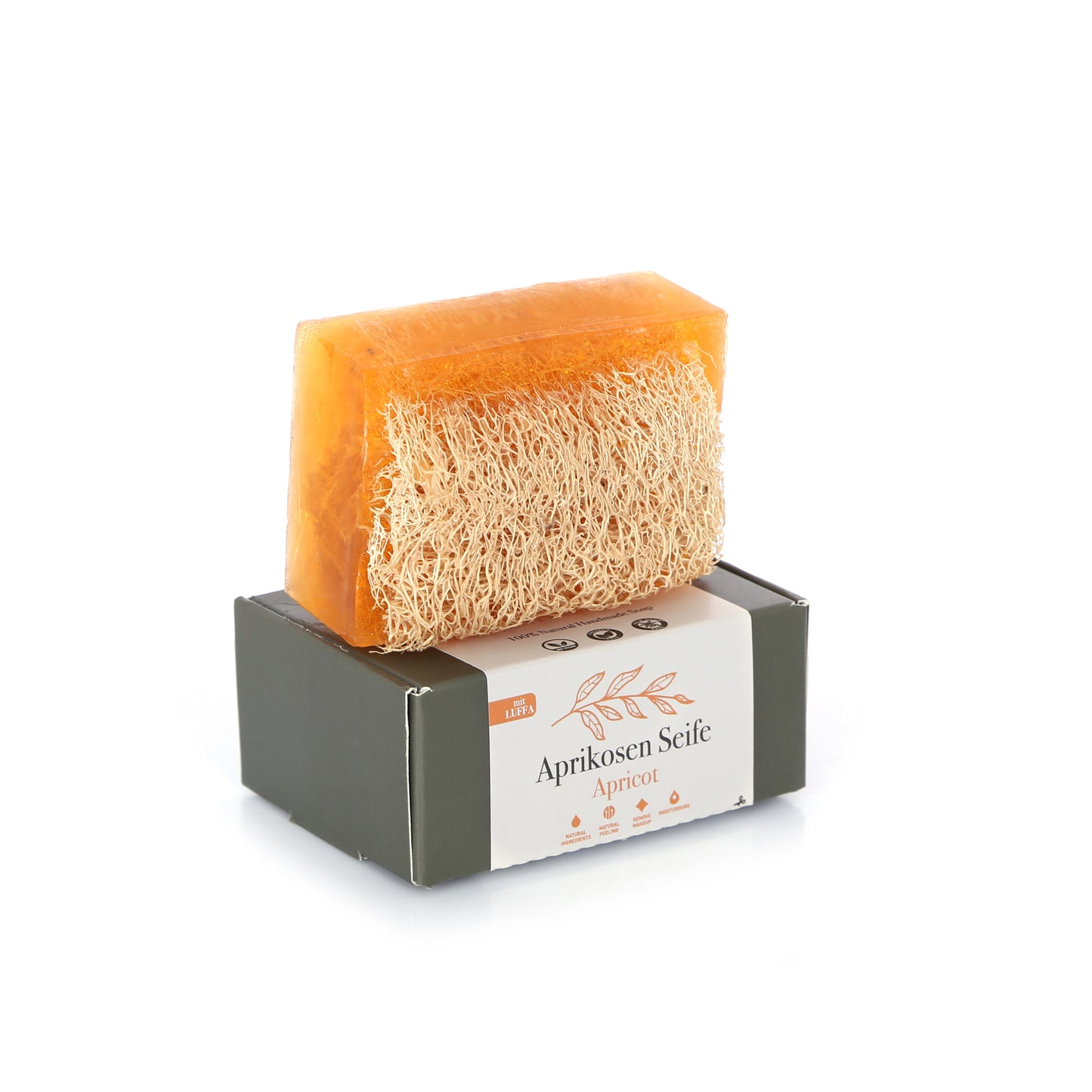 Aprikosen Seife mit Luffa 130g