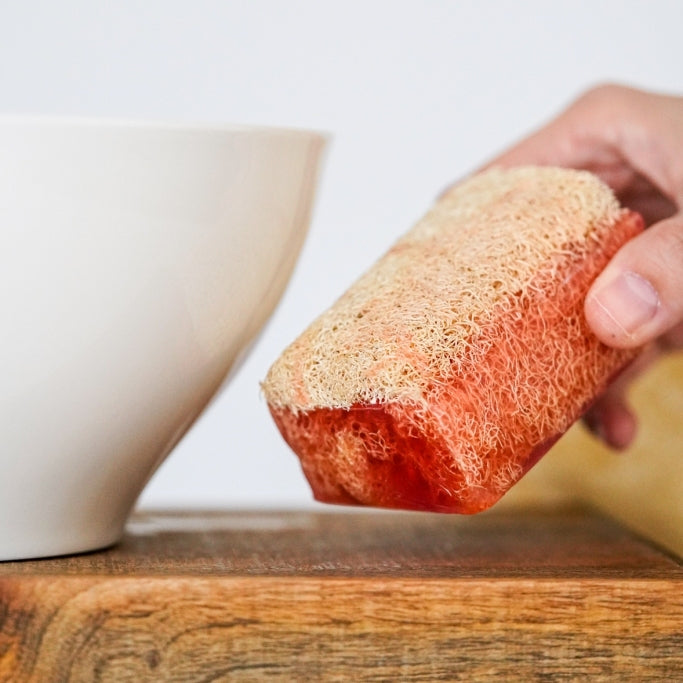 Rosen Seife mit Luffa 130g