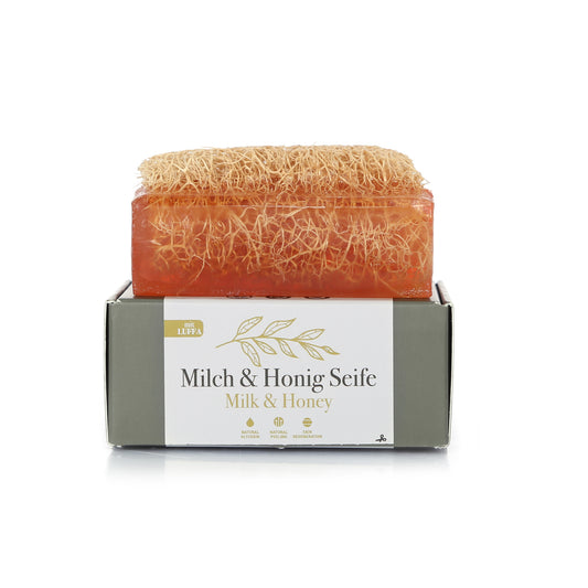 Milch & Honig Seife mit Luffa 130g