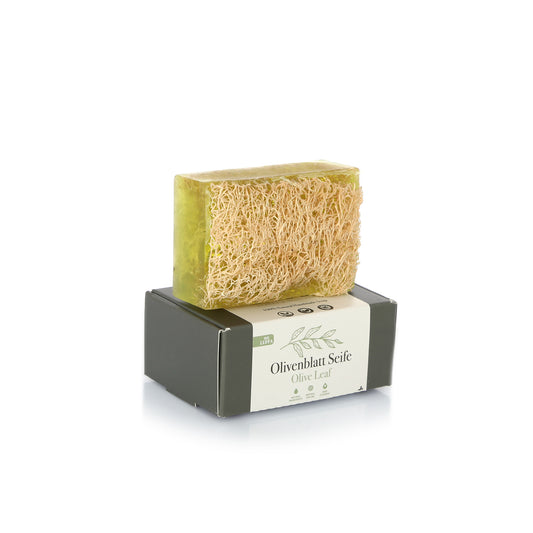 Olivenblatt Seife mit Luffa 130g