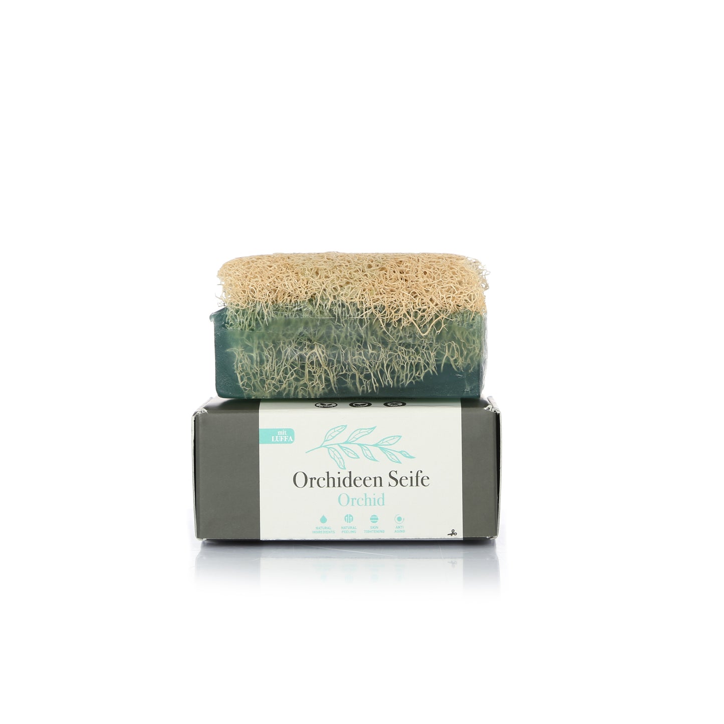 Orchideen Seife mit Luffa 130g