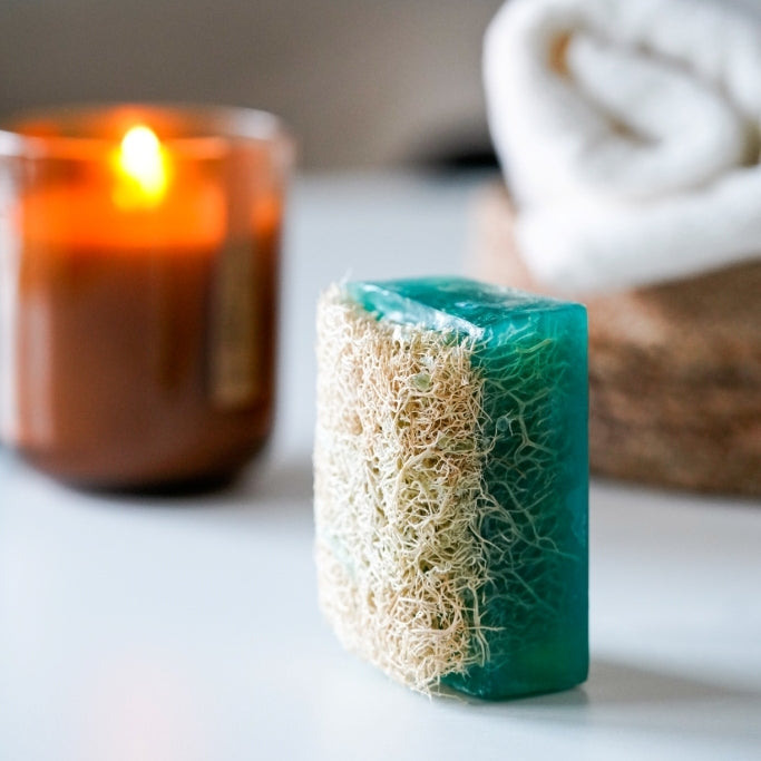 Orchideen Seife mit Luffa 130g